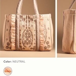 Llani x Anthropologie Embroidered Tote – Neutral – One Size